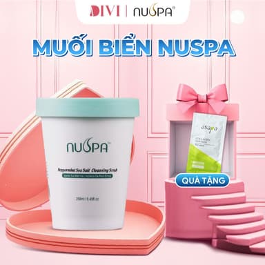 Muối biển bạc hà tẩy tế bào chết cho tóc giúp sạch sâu dưỡng ẩm NUSPA Peppermint Sea Salt Scalp Wash 100ml - Mỹ phẩm Divi