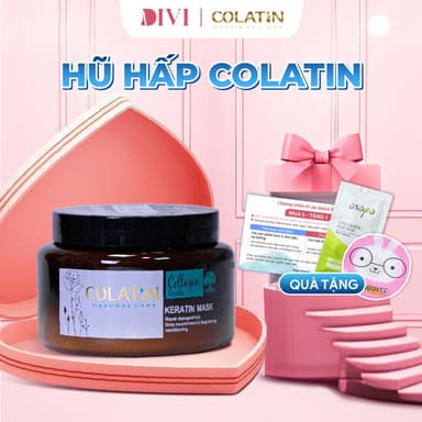 Kem ủ hấp tóc phục hồi dưỡng tóc hư tổn tại nhà Collagen Keratin Mask COLATIN 500ml - Mỹ phẩm Divi