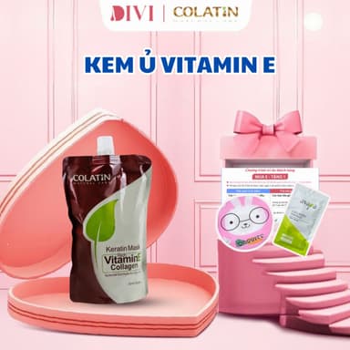 Kem ủ tóc keratin, hấp tóc phục hồi hư tổn, collagen dưỡng siêu mượt COLATIN Keratin Vitamin E 500ml - Mỹ phẩm Divi