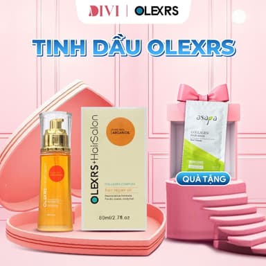 Tinh dầu dưỡng tóc Olexrs Hair Salon Collagen 80ml, Tinh dầu dưỡng tóc phục hồi chống rụng ngừa trẻ ngọn
