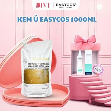 Kem ủ tóc Easycos hấp dầu mềm mượt chuyên sâu, phục hồi tóc hư tổn, gãy rụng 1000ml